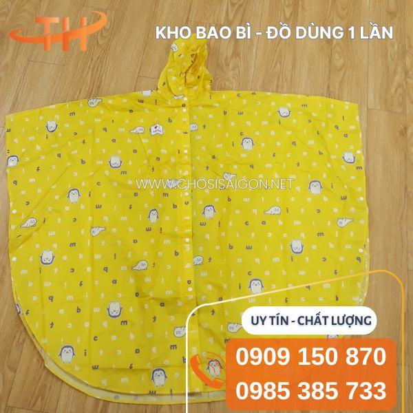 Áo mưa trẻ em in hình đẹp, dễ thương, bắt mắt sỉ, lẻ
