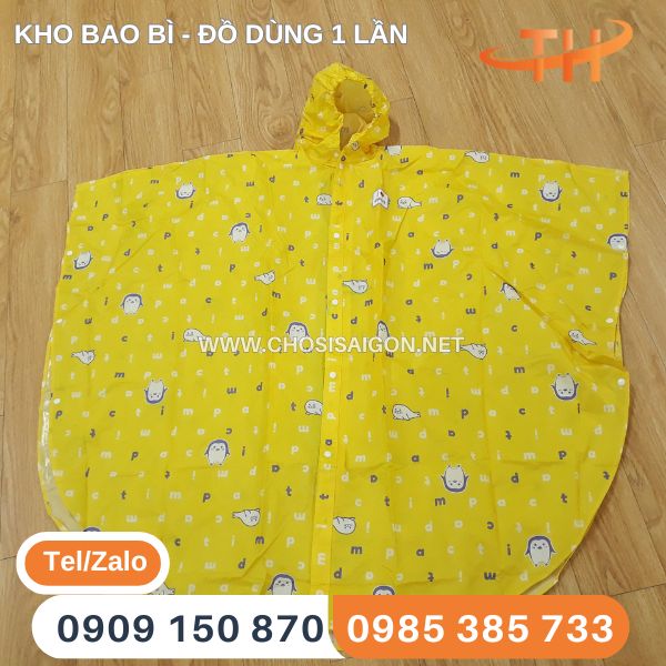 Áo mưa trẻ em in hình sẵn giá sỉ rẻ
