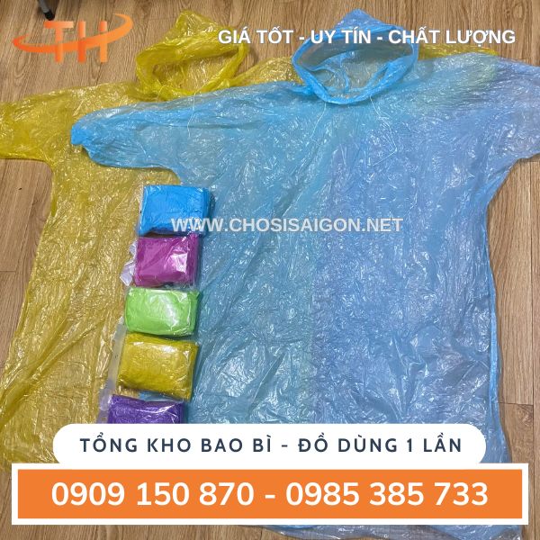Áo mưa nilon trơn có đủ màu giá xưởng HCM