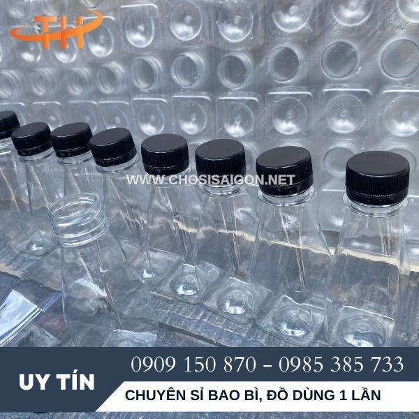 Chai nhựa vuông vát 150ml chất lượng tốt giá sỉ