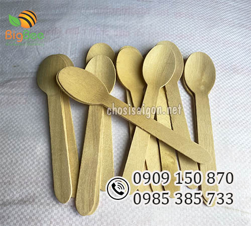 Muỗng (thìa) gỗ ăn cơm, kem, sữa chua giá rẻ nhất