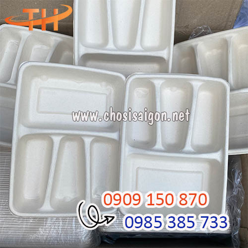 Hộp bả mía 4 ngăn dùng 1 lần giá sỉ rẻ nhất