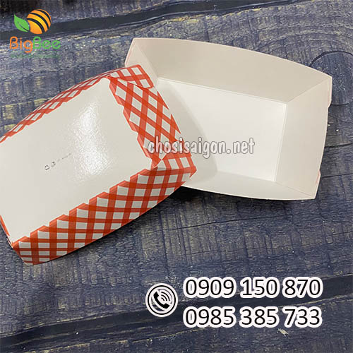 Khay giấy đựng sushi, khoai tây, salad giá sỉ rẻ nhất