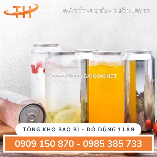 Bán sỉ lon nhựa pet nắp nhôm bật