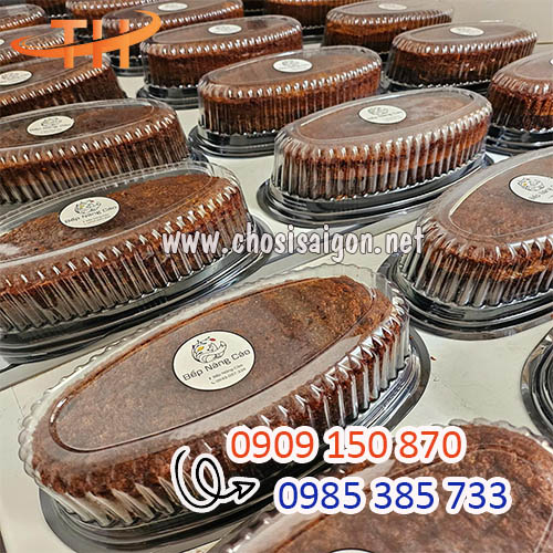 Hộp nhựa oval đế đen H12 bán sỉ rẻ