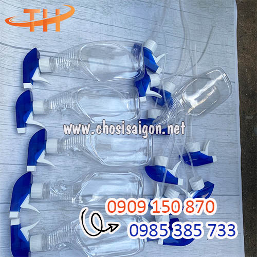 Vỏ chai nhựa đựng nước xịt kính 500ml cao cấp, chất lượng sỉ rẻ