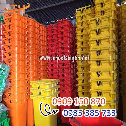 Thùng rác nhựa 240 lít đủ màu rẻ, chất lượng tại TP.HCM