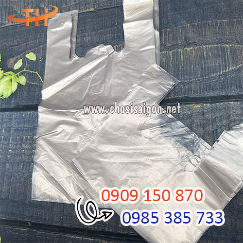 Túi xốp 2 quai trắng gai hàng chợ sỉ rẻ 25 ký/bao