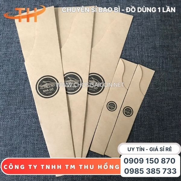 Bao giấy kraft bọc đũa