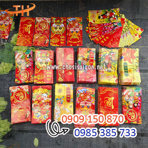 Các bao lì xì tết đẹp, nhiều mẫu mã giá rẻ