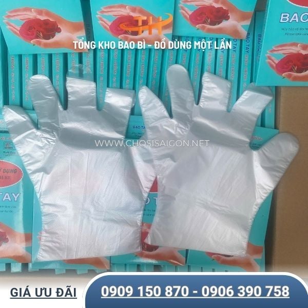 Bao tay nilon dùng 1 lần an toàn vệ sinh