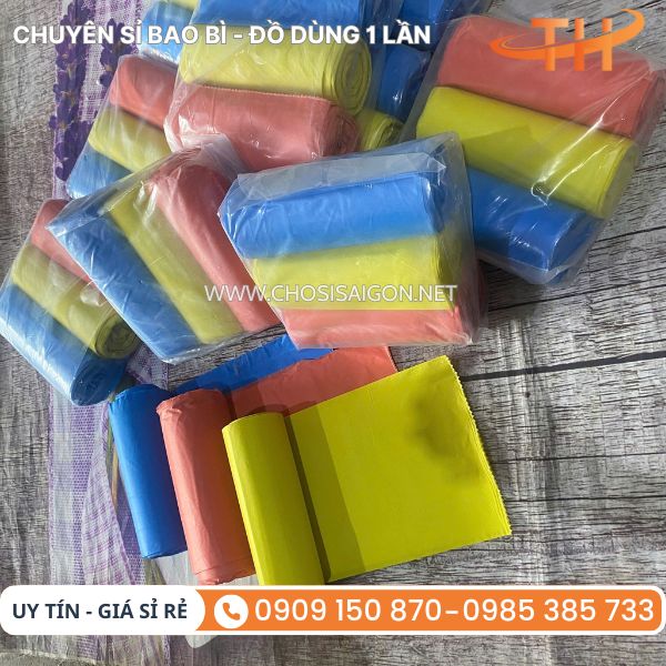 Bao túi rác cuộn đủ màu
