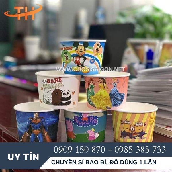 Bát giấy in hình sẵn giá sỉ