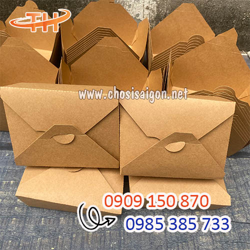 Hộp giấy kraft nắp gài cao cấp, an toàn giá rẻ toàn quốc