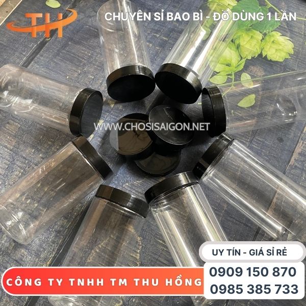 Hũ nhựa pet 1200ml an toàn đựng đồ ăn vặt giá rẻ uy tín