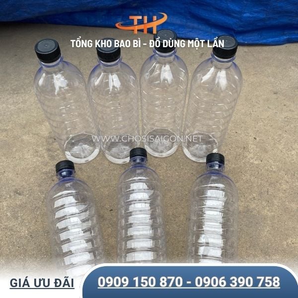Chai nhựa xoắn 1 lít (1000ml) dung tích lớn tiện lợi