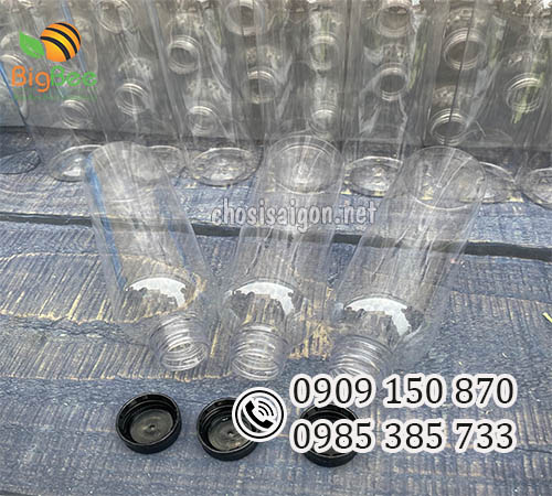 Chai nhựa 1 lít (1000ml) miệng rộng giá sỉ rẻ nhất HCM