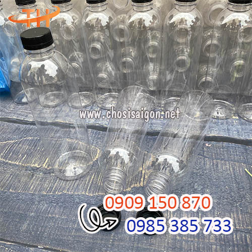 Chai nhựa 1 lít (1000ml) miệng rộng giá sỉ rẻ
