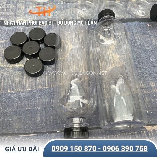 Chai nhựa pet miệng rộng 1000ml