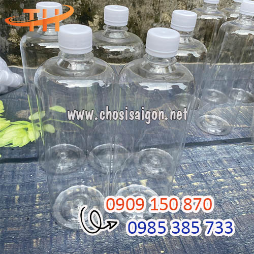 Chai nhựa 1L nắp trắng giá bán rẻ