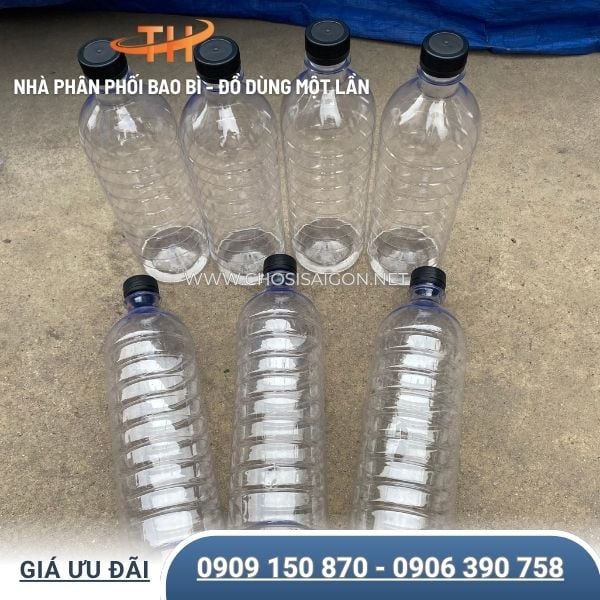 Chai nhựa 1000ml sọc gân