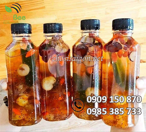 Gía sỉ chai nhựa 330ml nắp đen