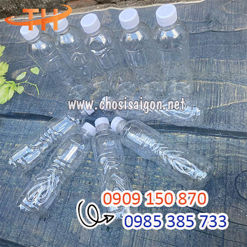 Vỏ chai nhựa tròn 500ml sọc gân giá sỉ rẻ