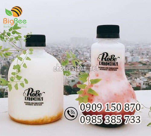 Chai nhựa tròn lùn 500ml, bóng đèn 350ml giá rẻ