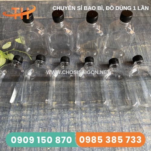 Chai nhựa dẹp 250ml