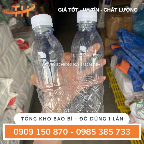 Chai nhựa 370ml đựng sữa hạt, nha đam, nước sâm