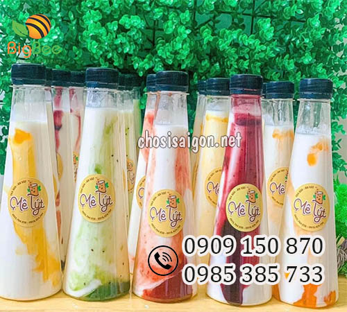 Chai nhựa 350ml hình tháp, tam giác giá rẻ