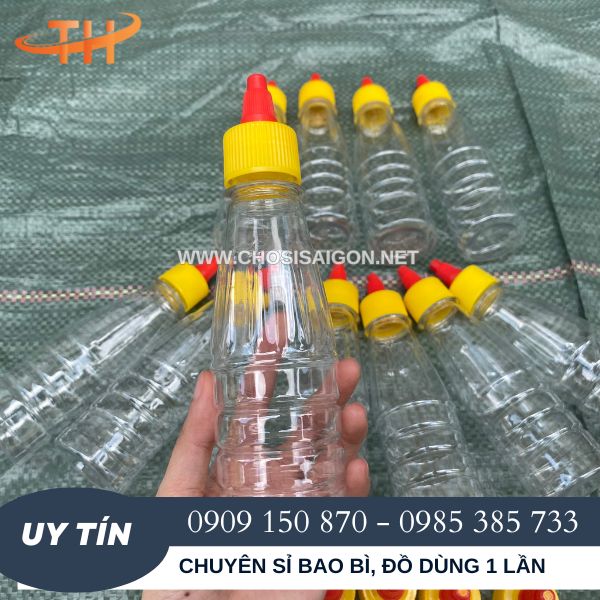Vỏ chai nhựa đựng tương 210ml giá sỉ rẻ