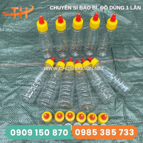 Chai nhựa đựng tương dùng 1 lần giá sỉ rẻ