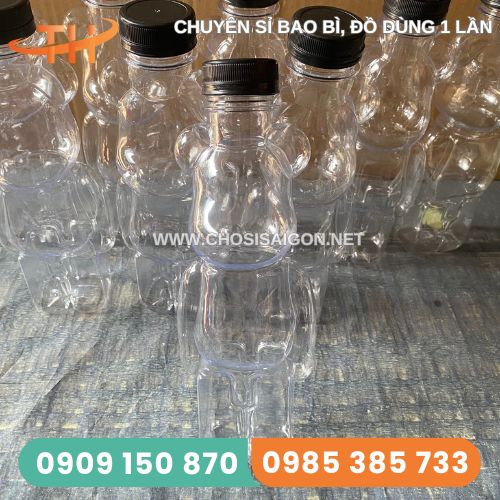 Chai nhựa hình gấu 500ml
