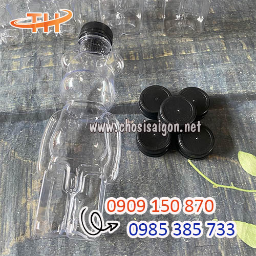 Chai nhựa 500ml hình gấu giá rẻ