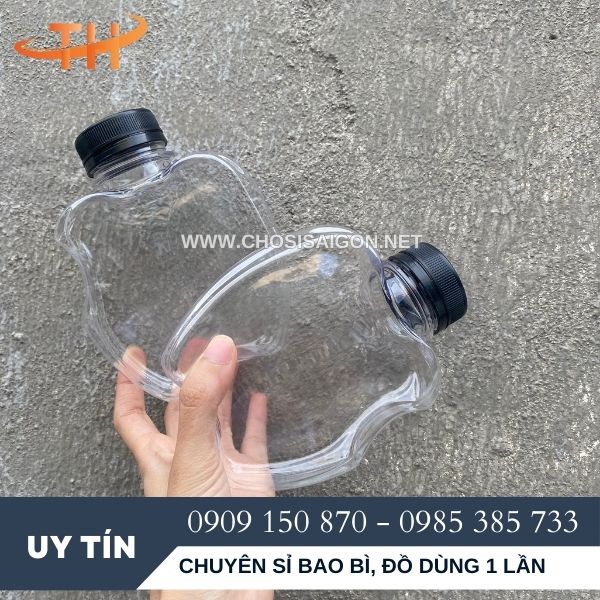 Chai nhựa 330ml hình trái táo giá rẻ