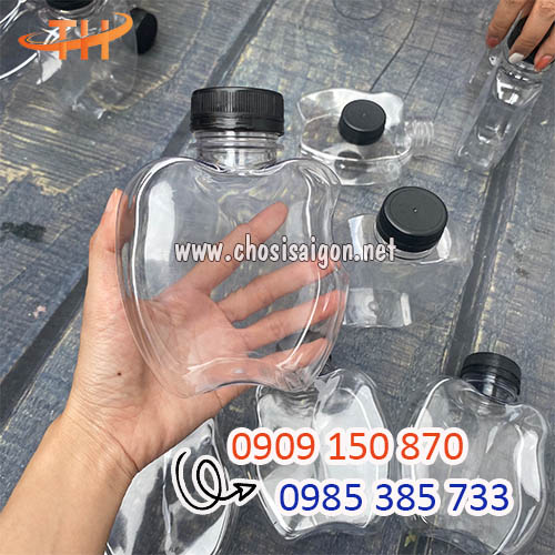 Chai nhựa 330ml hình trái táo sỉ rẻ nhất
