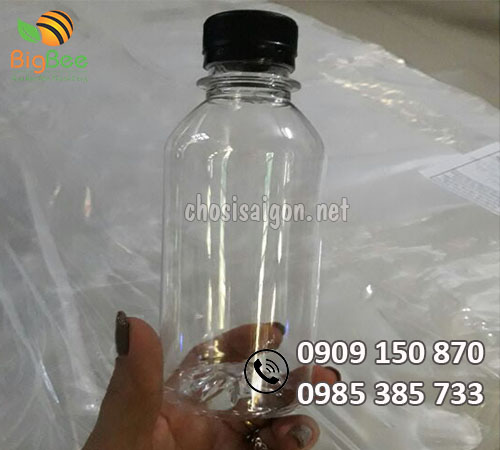 Chai nhựa 330ml nắp đen giá rẻ ưu đãi