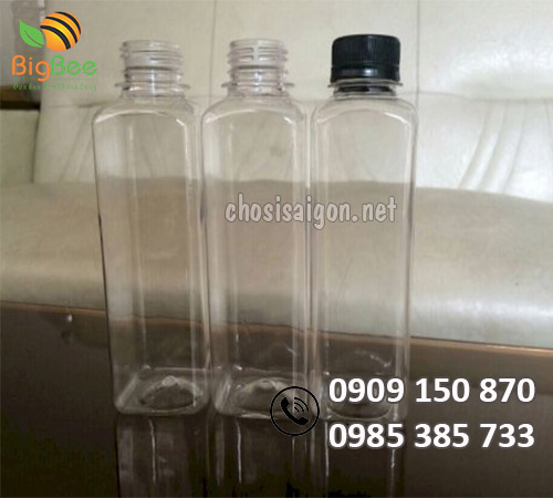 Sỉ chai nhựa pet vuông các loại giá rẻ