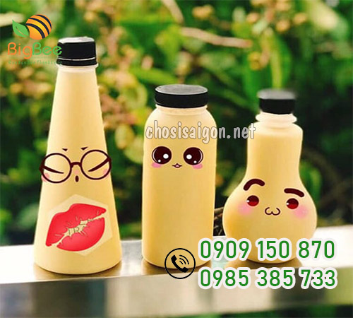 Chai nhựa tam giác, bóng đèn, tròn 330ml giá rẻ