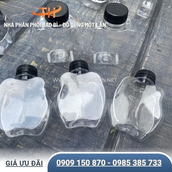 Chai nhựa hình táo 330ml