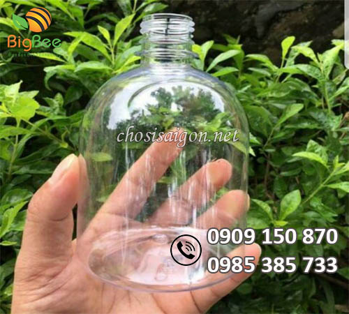 Chai nhựa tròn lùn 500ml giá rẻ