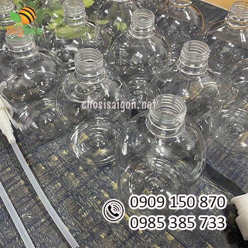 Chai nhựa pet tròn lùn 500ml có vòi xịt sỉ rẻ nhất