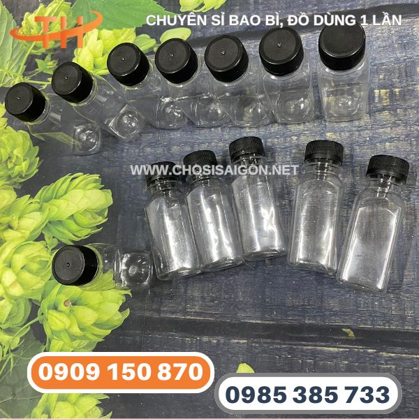 Chai nhựa vuông 100ml giá sỉ rẻ