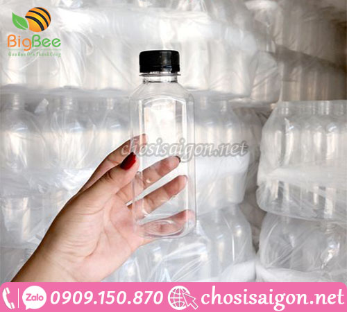 Phân phối chai nhựa vuông 250ml nắp đen giá rẻ