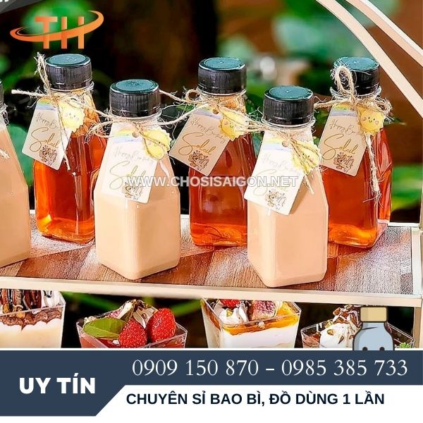 Chai nhựa vuông vát 150ml giá rẻ HCM