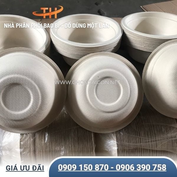 Chén làm từ bã mía dùng 1 lần