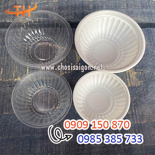 Chén nhựa sọc nhỏ dùng 1 lần giá rẻ siêu ưu đãi
