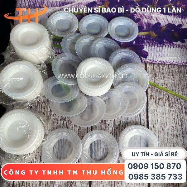 Chén nhựa nhỏ đựng tương ớt, tương cà gà rán