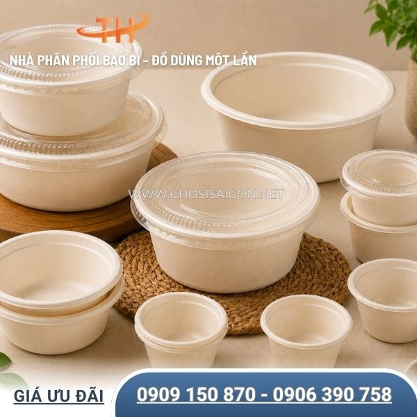 Chén, tô bã mía tiện lợi, chịu nhiệt tốt